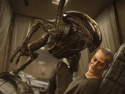 Statue alien 3 ellen ripley and dog 1/10